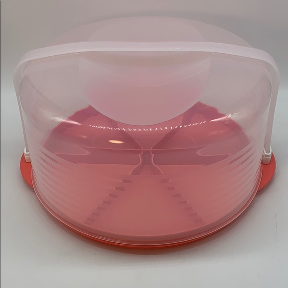 Tupperware 10" Round Cake Taker Guava & Carrier - Picture 2 of 16